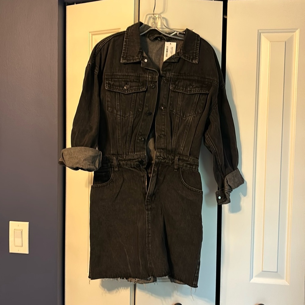 FORE black denim washed dress